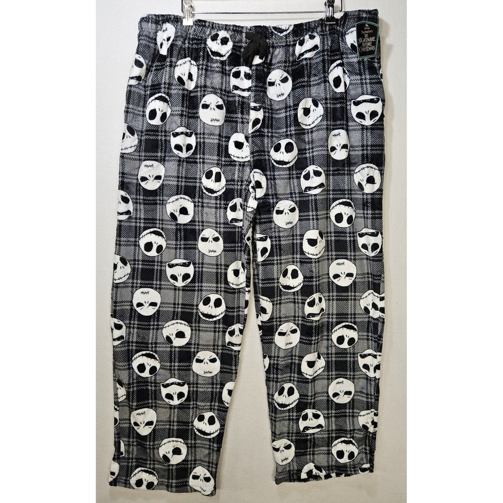 Nightmare Before Christmas Jack Skellington Fleece Lounge Pants Men's XXL, NEW